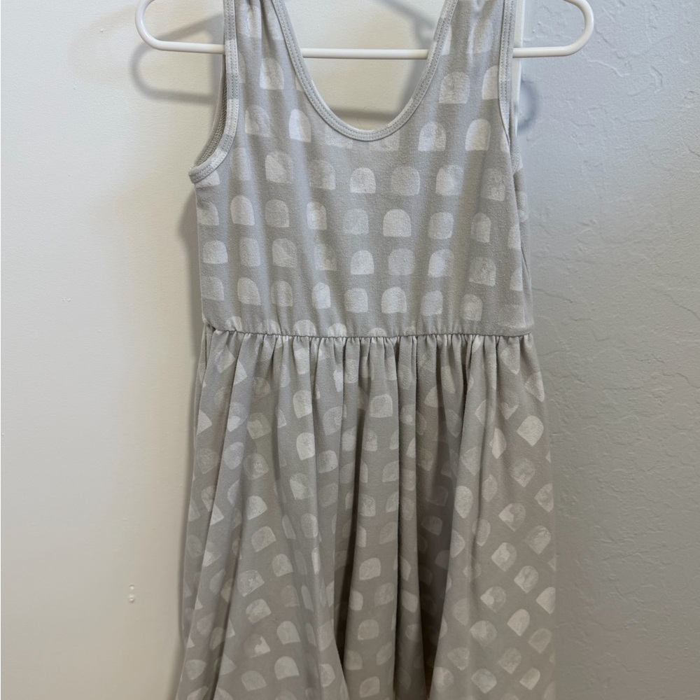 Stylish Kids Dress in Light Gray Pattern